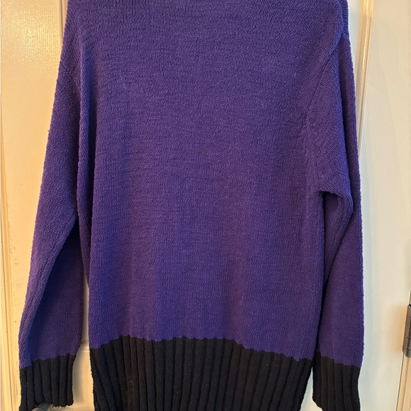Vintage Jones New York zip sweater purple and black - Picture 3 of 3